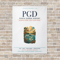 Thumbnail for Punta Gorda Airport PGD vertical canvas print - no frame - white background