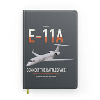 Thumbnail for E-11A BACN design on gray notebook