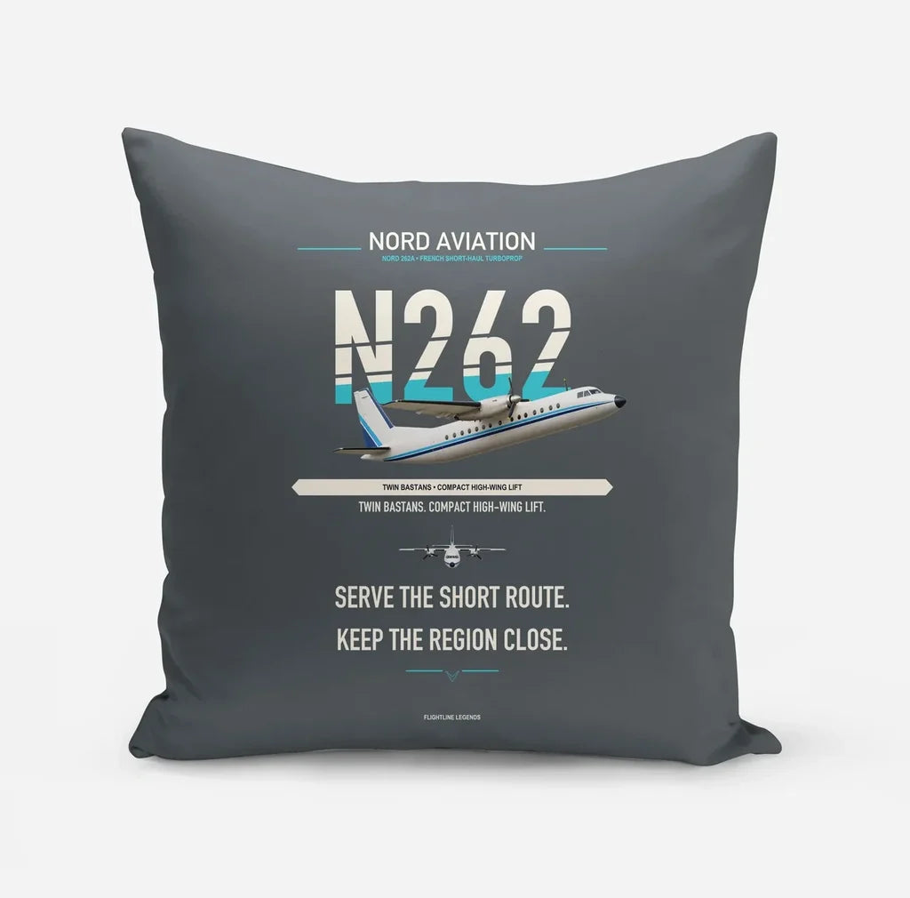 Nord 262A design on gray pillow
