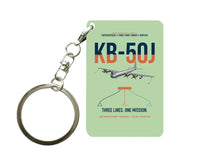 Thumbnail for KB-50J Superfortress design on light green designed key chain, double-side print
