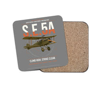 Thumbnail for Royal Aircraft Factory S.E.5a design on gray 1 piece coaster