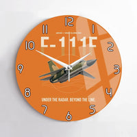 Thumbnail for F-111F Aardvark design on orange no frame wall clock