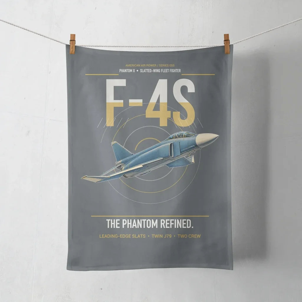 F-4S Phantom II design on gray towel
