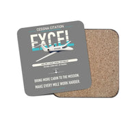 Thumbnail for Cessna Citation Excel design on gray 1 piece coaster
