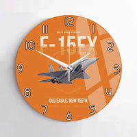 Thumbnail for F-15EX Eagle II design on orange no frame wall clock