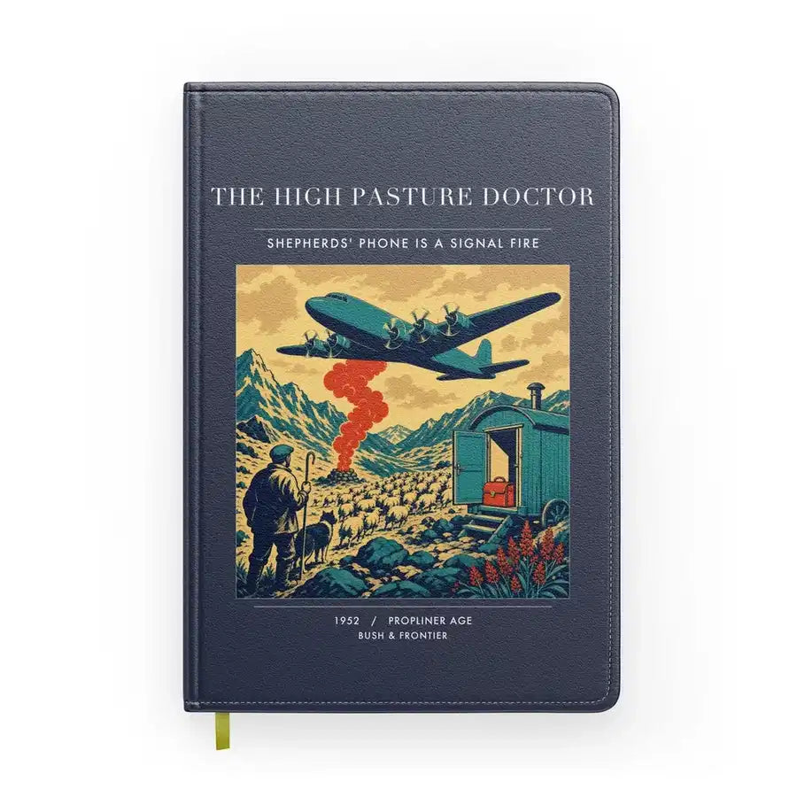 VINTAGE G4348 - The High Pasture Doctor - Designed Notebooks design on navyblue