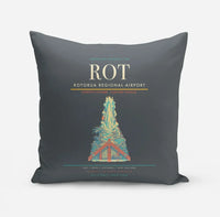 Thumbnail for Rotorua Regional Airport (ROT) design on gray pillow