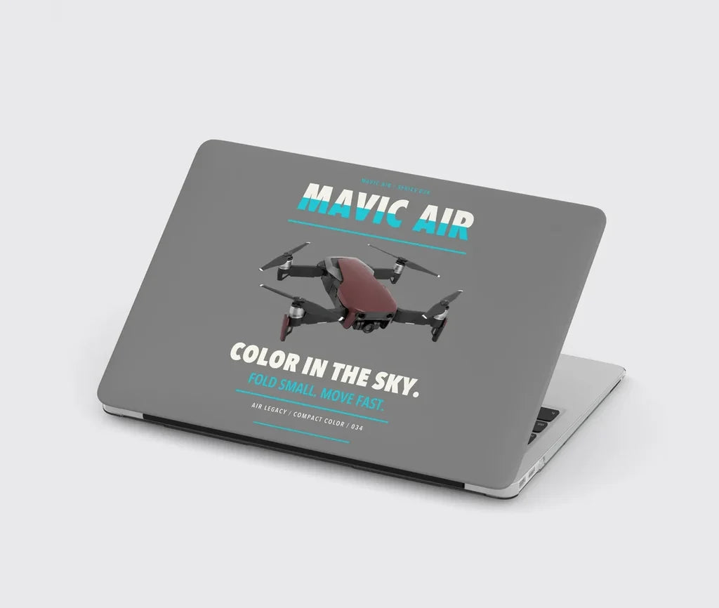 DJI Mavic Air design on gray MacBook case