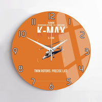 Thumbnail for Kaman K-1200 K-MAX design on orange no frame wall clock