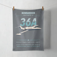 Thumbnail for Bombardier Learjet 36A design on gray towel