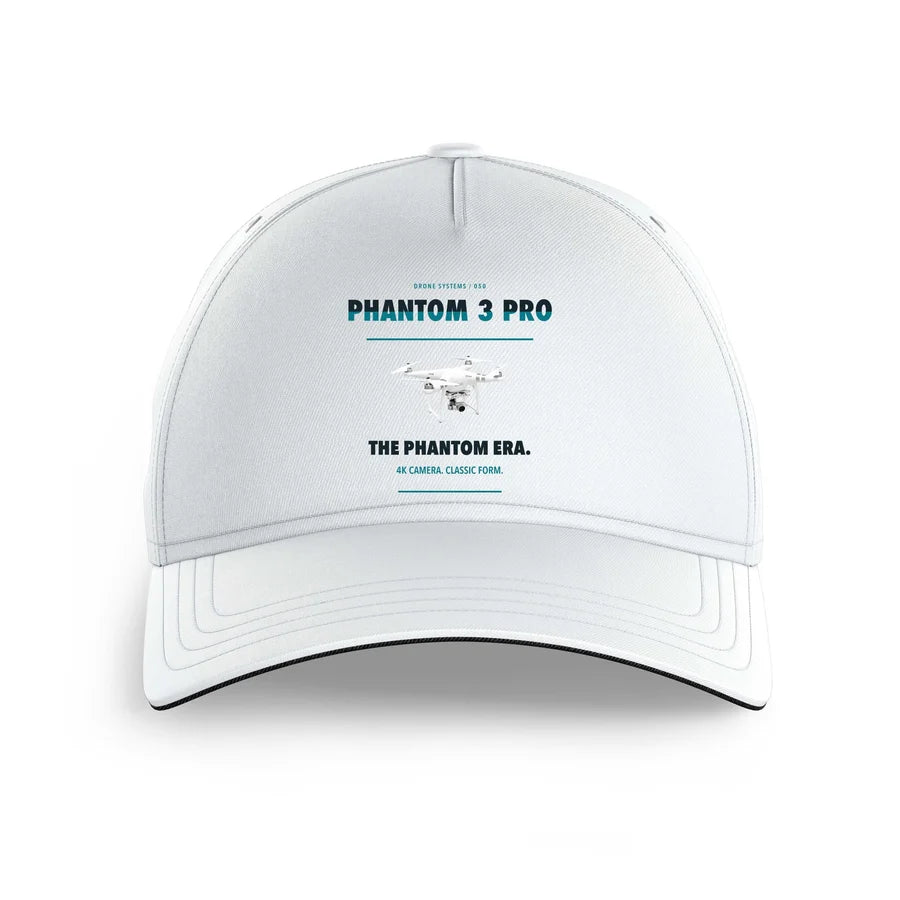 DJI Phantom 3 Professional design on white printed hat