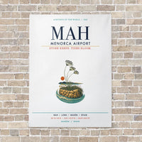 Thumbnail for Menorca Airport MAH vertical canvas print - no frame - white background