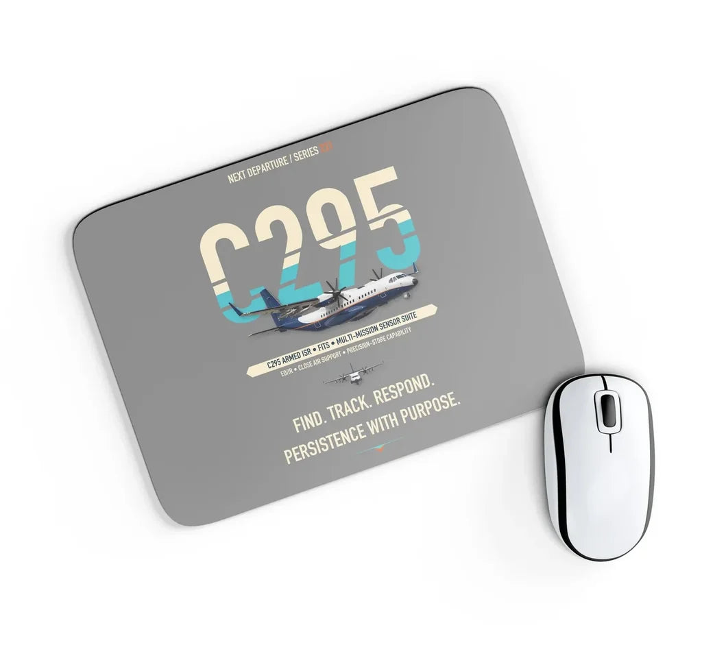 Airbus C295 Armed ISR design on gray rectangle mouse pad
