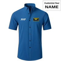 Thumbnail for 717 Flat Text Designed Short Sleeve Shirts - view 11