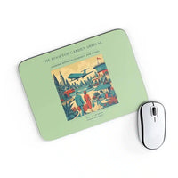 Thumbnail for VINTAGE G4371 - The Rooftop Garden Arrival - Designed Mouse Pads design on lightgreen rectangle