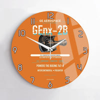 Thumbnail for GEnx-2B design on orange no frame wall clock