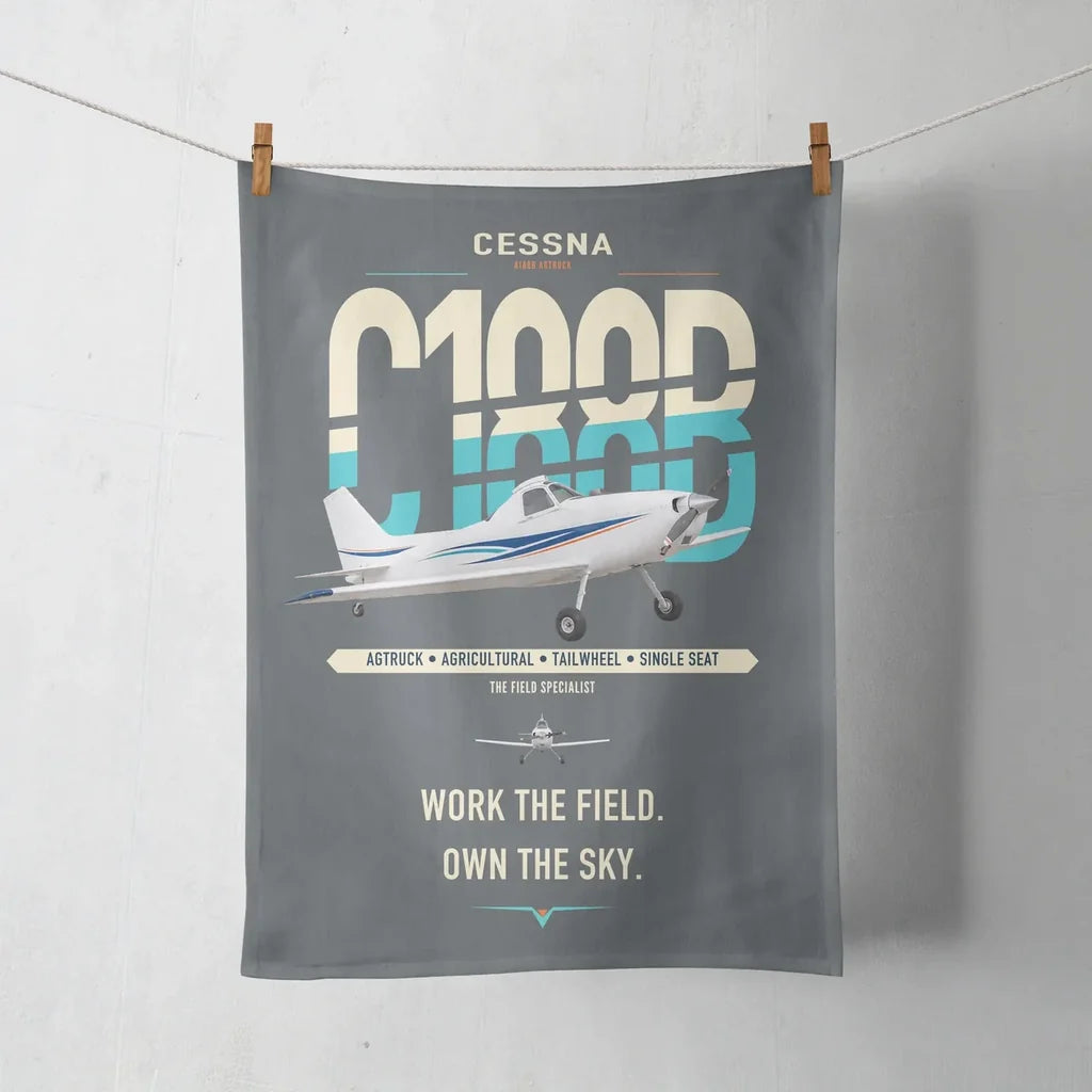 Cessna A188B AgTruck design on gray towel