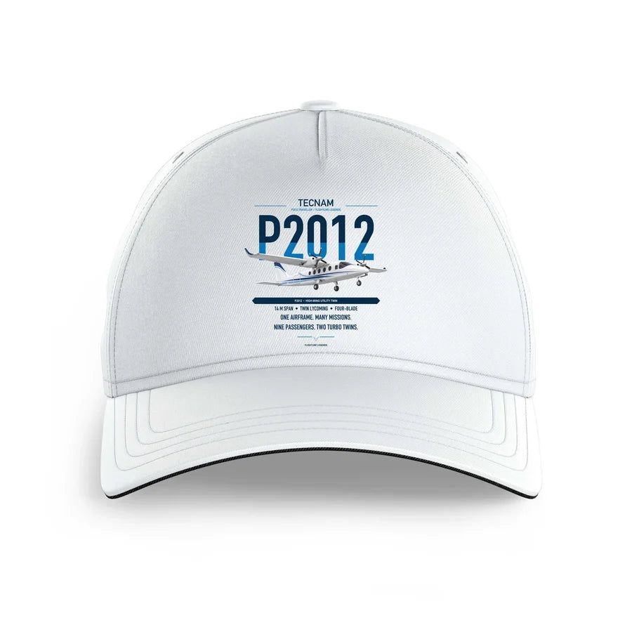 Tecnam P2012 Traveller design on white printed hat