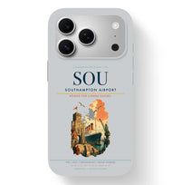 Thumbnail for Southampton Airport (SOU) design on light gray iPhone 17 Pro MagSafe case