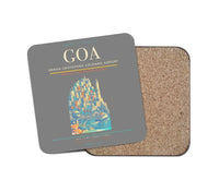 Thumbnail for Genoa Cristoforo Colombo Airport (GOA) design on gray 1 piece coaster