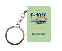 Thumbnail for F-104C STARFIGHTER Key Chain design on light green key chain
