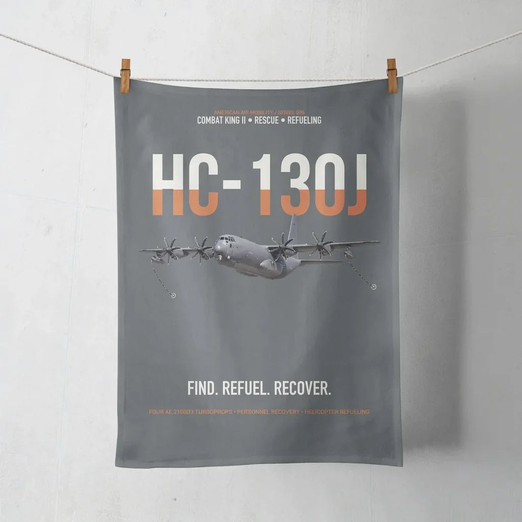 HC-130J COMBAT KING II design on gray towel