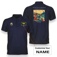Thumbnail for VINTAGE G4487 - The Vintage Fly-In Breakfast - Double-Side Polo T-Shirt design on navyblue+name