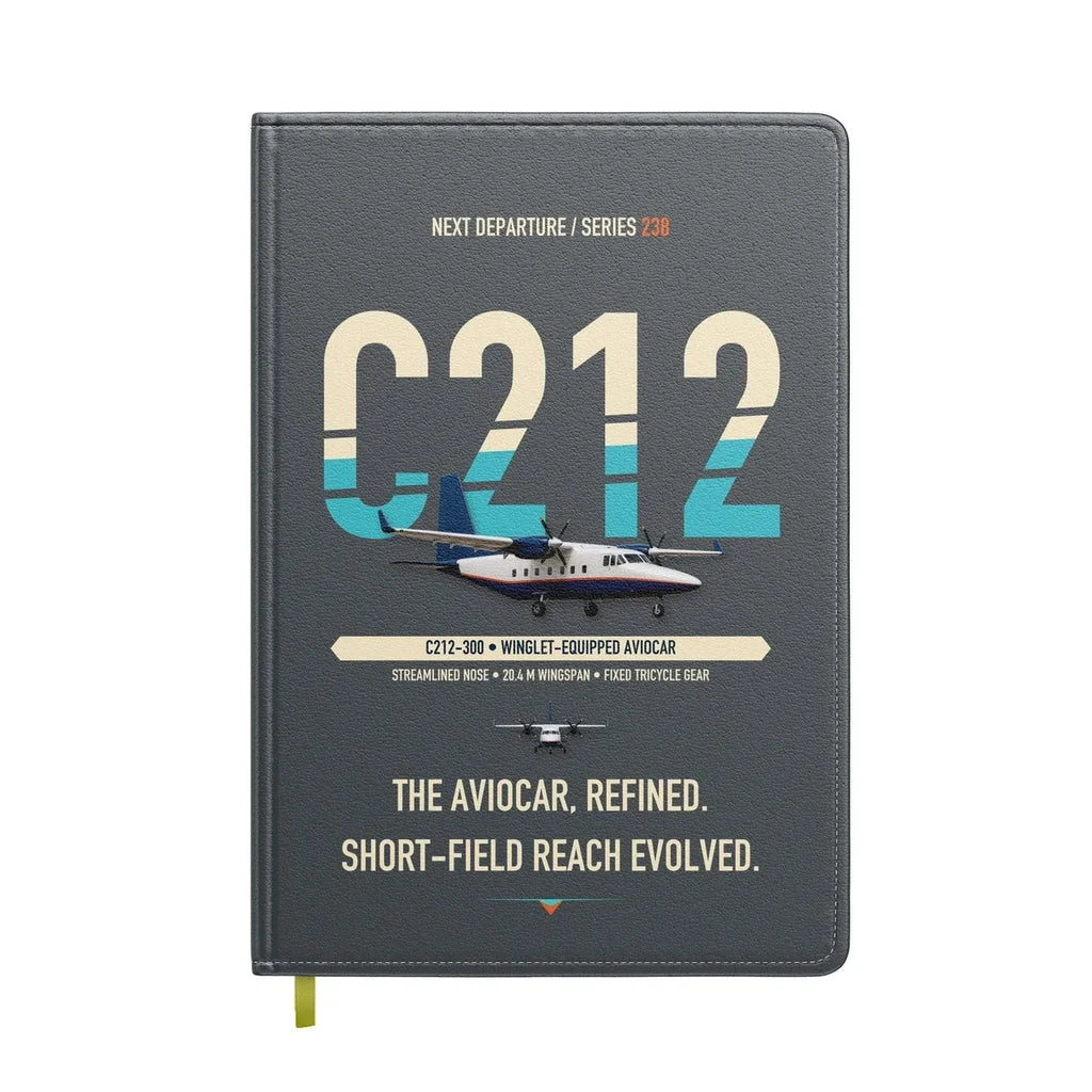 CASA C-212-300 Aviocar design on gray notebook