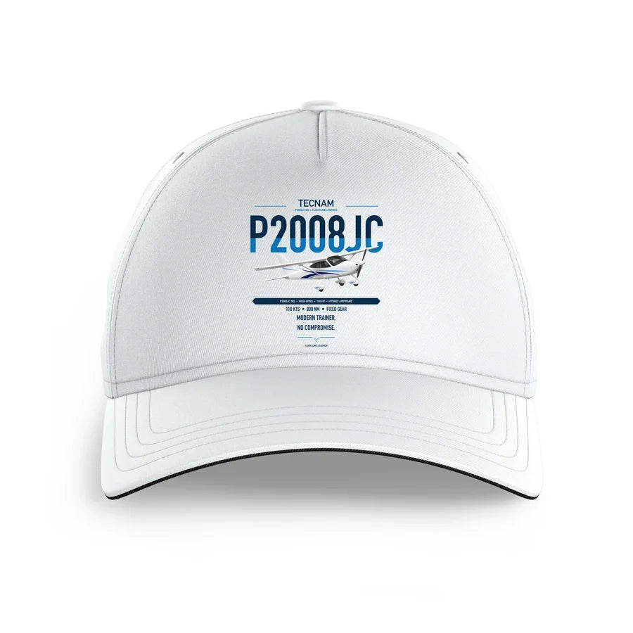 Tecnam P2008JC NG design on white printed hat