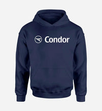 Thumbnail for Condor Air logo printed on navy blue hoodie