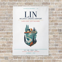 Thumbnail for Milano Linate Airport LIN vertical canvas print - no frame - white background