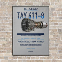 Thumbnail for TAY 611-8 vertical canvas print - framed - light gray background