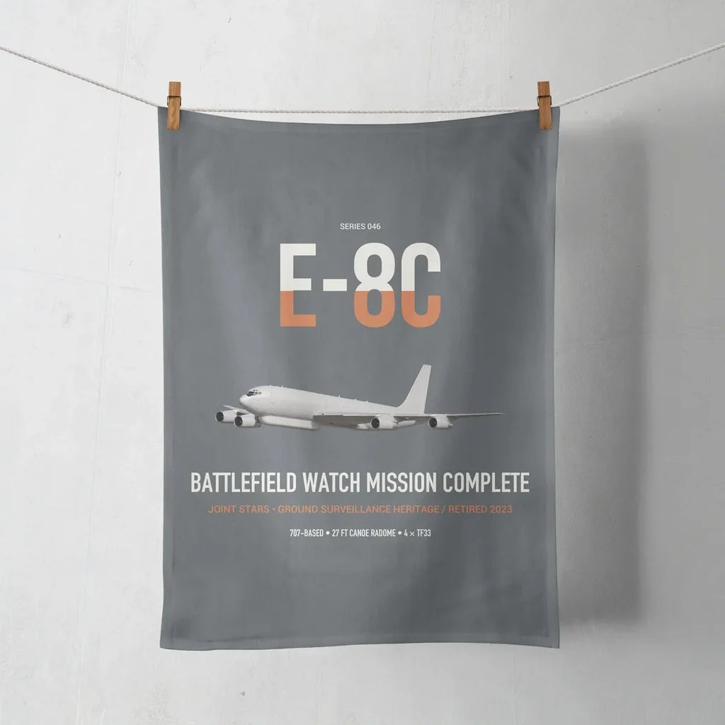 E-8C Joint STARS design on gray towel