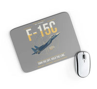 Thumbnail for F-15C Eagle design on gray rectangle mouse pad