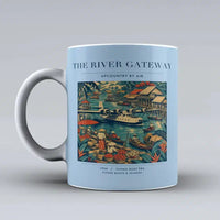 Thumbnail for VINTAGE G4066 - The River Gateway - Ceramic Mug design on lightblue
