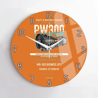 Thumbnail for PW300 design on orange no frame wall clock