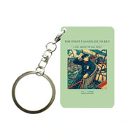 Thumbnail for VINTAGE G4321 - The First Passenger Ticket - Designed Key Chain design on lightgreen