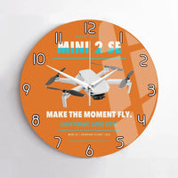 Thumbnail for DJI Mini 2 SE design on orange no frame wall clock