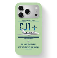 Thumbnail for Cessna Citation CJ1+ design on light green magsafe iphone case, for iPhone 17 Pro