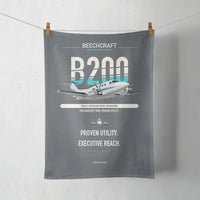 Thumbnail for Beechcraft King Air B200 design on gray towel