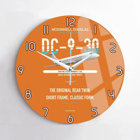 Thumbnail for McDonnell Douglas DC-9-30 design on orange no frame wall clock