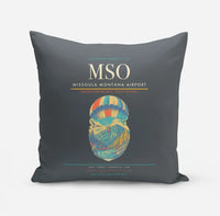 Thumbnail for Missoula Montana Airport (MSO) design on gray pillow