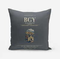 Thumbnail for Milan Bergamo Airport (BGY) design on gray pillow