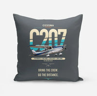 Thumbnail for Cessna T207A Stationair 8 design on gray pillow