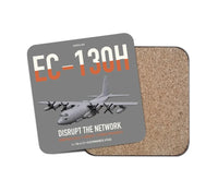 Thumbnail for EC-130H Compass Call design on gray 1 piece coaster
