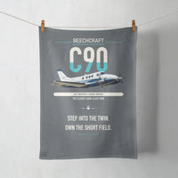 Thumbnail for Beechcraft King Air C90 design on gray towel