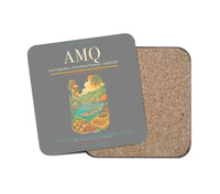 Thumbnail for Pattimura International Airport (AMQ) design on gray 1 piece coaster