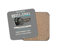 Thumbnail for RB211-535E4 design on gray 1 piece coaster