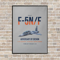 Thumbnail for F-5N F Adversary vertical canvas print - framed - light gray background