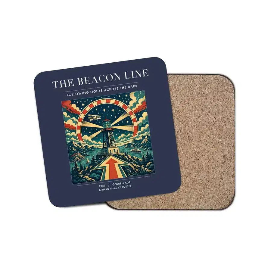 The Beacon Line - Designed Coasters design on navy blue 1-piece